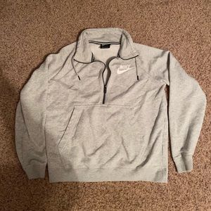 grey nike quarter zip sweatshirt